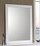 Bedroom Mirror Cape Cod Style in White Finish