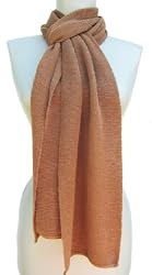 Handmade Lightweight Alpaca Natural Fiber Scarf - Featherweight Collection in Caramel Latte (No Fringes)