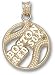 Boston Red Sox Solid 10K Gold Pierced Baseball Pendant