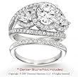 14k White Gold Side Stone 2 3/4Ct Diamond Bridal Set