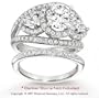 14k White Gold Side Stone 1 1/4 Carat Diamond Bridal Set