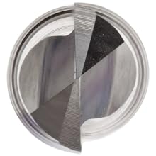 Melin Tool AMG-DP1 Solid Carbide Drill Point End Mill, Uncoated (Bright) Finish, Single Cut, 2 Flutes, Center Cutting