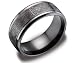 Men's Black Titanium 10mm Comfort Fit Wedding Band Ring with Cathedral Crosses, Size 12 Men's Black Titanium 10mm Comfort Fit Wedding Band Ring with Cathedral Crosses, Size 12