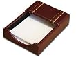 Burgundy Leather Gold Stripped 4 x 6 Memo Holder