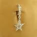 FASHION JEWELRY FOR YOUR BODY SNAP IN SEXY TUMMYTOYS SILVER NAVEL BELLY RING CZ STAR  HOOP