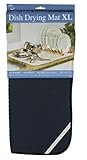 Envision Home 18-Inch by 24-Inch Microfiber Dish Drying Mat, X-Large, Black