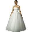 White Tulle Ball Gown - Informal Bridal Gown, Prom Dress by Sean Collection (B8026) White