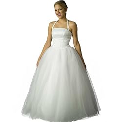 White Tulle Ball Gown - Informal Bridal Gown, Prom Dress by Sean Collection (B8026) White