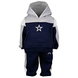 Dallas Cowboys Navy Blue Infant Offside Fleece Hoody Sweatshirt and Sweatpants 2-Piece Set