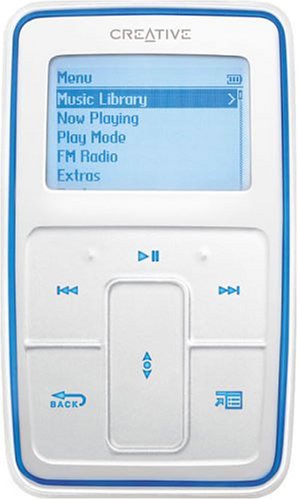 Creative Zen Micro 6GBホワイトモデル 「アマゾン特別セット ACアダプタ付」 CZM6GSE-WT
