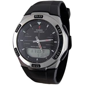 Casio Waveceptor Analog/Digital Black Mens Watch WVA105HA-1AV