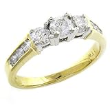 14k Yellow Gold 1.00 ctw. Diamond Ring - Size 7