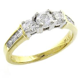 14k Yellow Gold 1.00 ctw. Diamond Ring - Size 7 by Diamond Ring