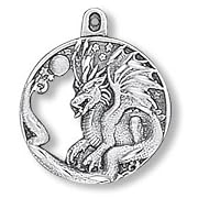 Dragon Circle Pewter Charm