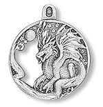 Dragon Circle Pewter Charm