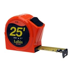 Lufkin HV1425 1-Inch x 25 Hi-Viz� Orange Power Return Tape Measure