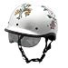 Silver Rose Lady Rider Motorcycle Helmet