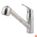 Pfister 133-10SS Pfirst Series Single Handle 1 or 3-Hole Pull-Out Kitchen Faucet, Stainless Steel