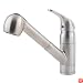 Pfister 133-10SS Pfirst Series Single Handle 1 or 3-Hole Pull-Out Kitchen Faucet, Stainless Steel
