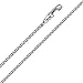 14k White Gold 1.2mm Flat Open wheat Chain