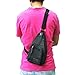 Qcute Retro Canvas Big Capacity Multifunctional Unisex Chest Shoulder Satchel Bag with Soft Zipper Design Fit for iPod, iPad,iPhone4 5 5S 6 Plus, MP3,S3 S4 Android Smart Phone(Black)