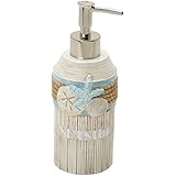 Zenna Home, India Ink Seaside Serenity Lotion or Soap Dispenser, Coastal/Beach