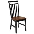 Black with Cherry Seat Set of 2 Side Chairs