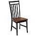 Black with Cherry Seat Set of 2 Side Chairs