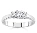 Jewelry : 18k White Gold or Yellow Gold Three-Stone Diamond Ring (H/SI2, 1/4 ct. tw.)