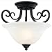 Matte Black 54-4874 Semi-Flush Mount Ceiling Light