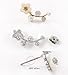 Gold Shell Pearl Flower Ear Vine Wrap Pin Sweep up Ear Cuffs Climber Earrings