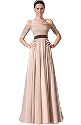 Off the Shoulder Floor Length Chiffon Bridesmaid Dress/Prom Dress 