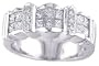 0.95Ct. 14K. White Gold Invisible, Pave Diamond Anniversary Ring