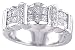 Jewelry : 0.95Ct. 14K. White Gold Invisible, Pave Diamond Anniversary Ring