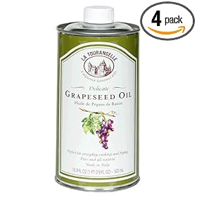 La Tourangelle Grapeseed Oil, 16.9-Ounce Cans (Pack of 4)