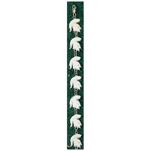 LogoArt Michigan State Spartans 10K Gold Team Logo 7.5 Bracelet