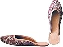 Leather Slippers for Women with Beads and Embroidery Handcrafted Casual Footwear from India