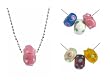 Necklace Set - Pandora Style Beads (Z252) - 6 Different Beads + 1.5mm Rhodium Plated Ball Chain (16-1/2")