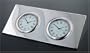 Sterling silver double desk clock