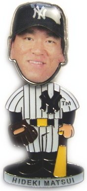 松井秀喜 MLB ボブルヘッド ピンバッチ