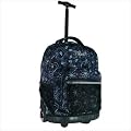 J World Single Handle Rolling Love Letter Backpack - Black