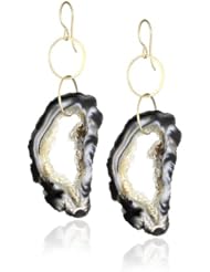 Melissa Joy Manning "Sand" 14k Gold Occo Agate Earrings