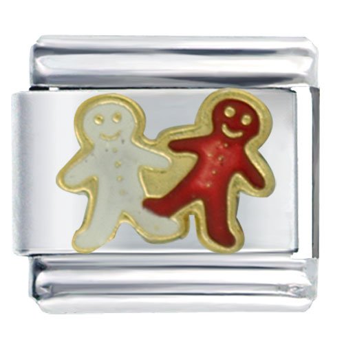 Gingerbread Men Food Italian Charms Bracelet Link
