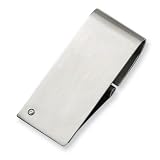 Stainless Steel Diamond Accent Money Clip