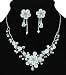 Schmuck : Handgefertigt Kristall und Blumen Gesteck Funkelnde Collier Braut Hochzeit Halskette Ohrringe Schmuckset
