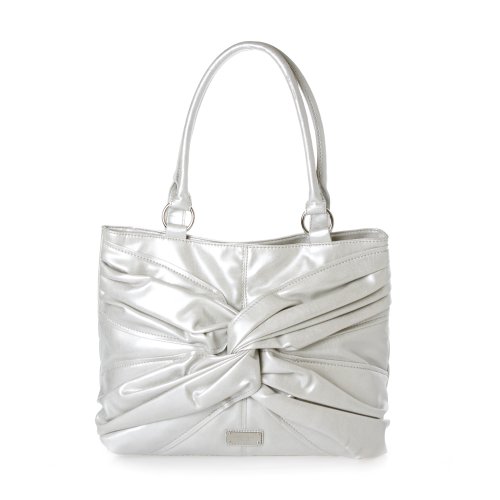 Nine West Tiara Large Silver Satchel