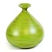 Handmade Ceramic Spun-Bamboo-Style Bulb Design Flower Vase In Lime Green