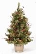 3' Pre-Lit Indoor/Outdoor Adirondack Christmas Potted Topiary Tree