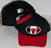 Chicago Bulls Two Tone Black / Red Adjustable Plastic Strap Back Hat / Cap