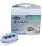 Schick Intuition, Sensitive, Shave Refill Cartridges, 6 Cartridges
